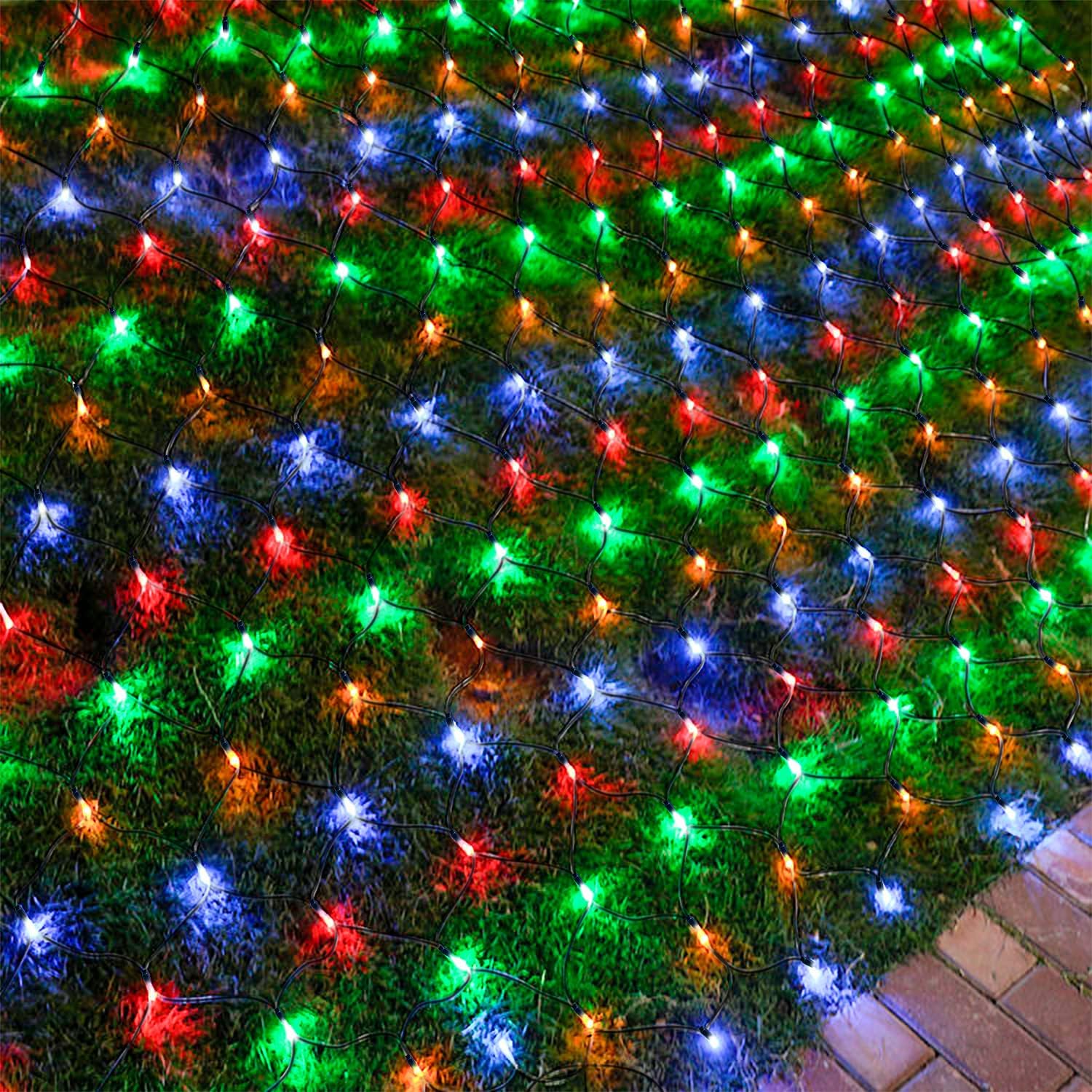 Outdoor Net Lights 240 Led Christmas Mains Powered Garden Fence Curtain Decor UK Świetna wartość zapasów