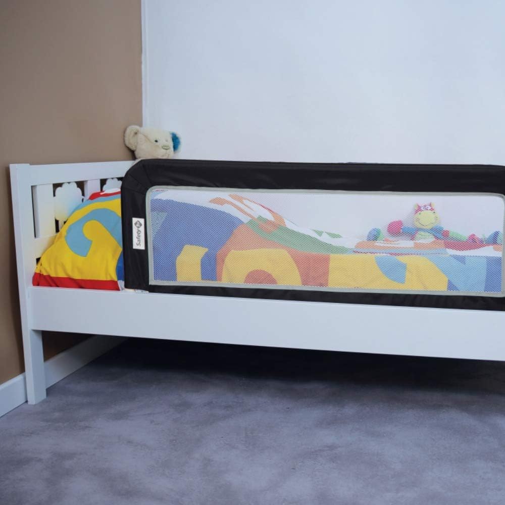 Portable Safety Infant Bed Rail Protection Guards Folding Baby Bedrail for Kids Grey 150x42 cm Lifting Bed Guardrail for Baby