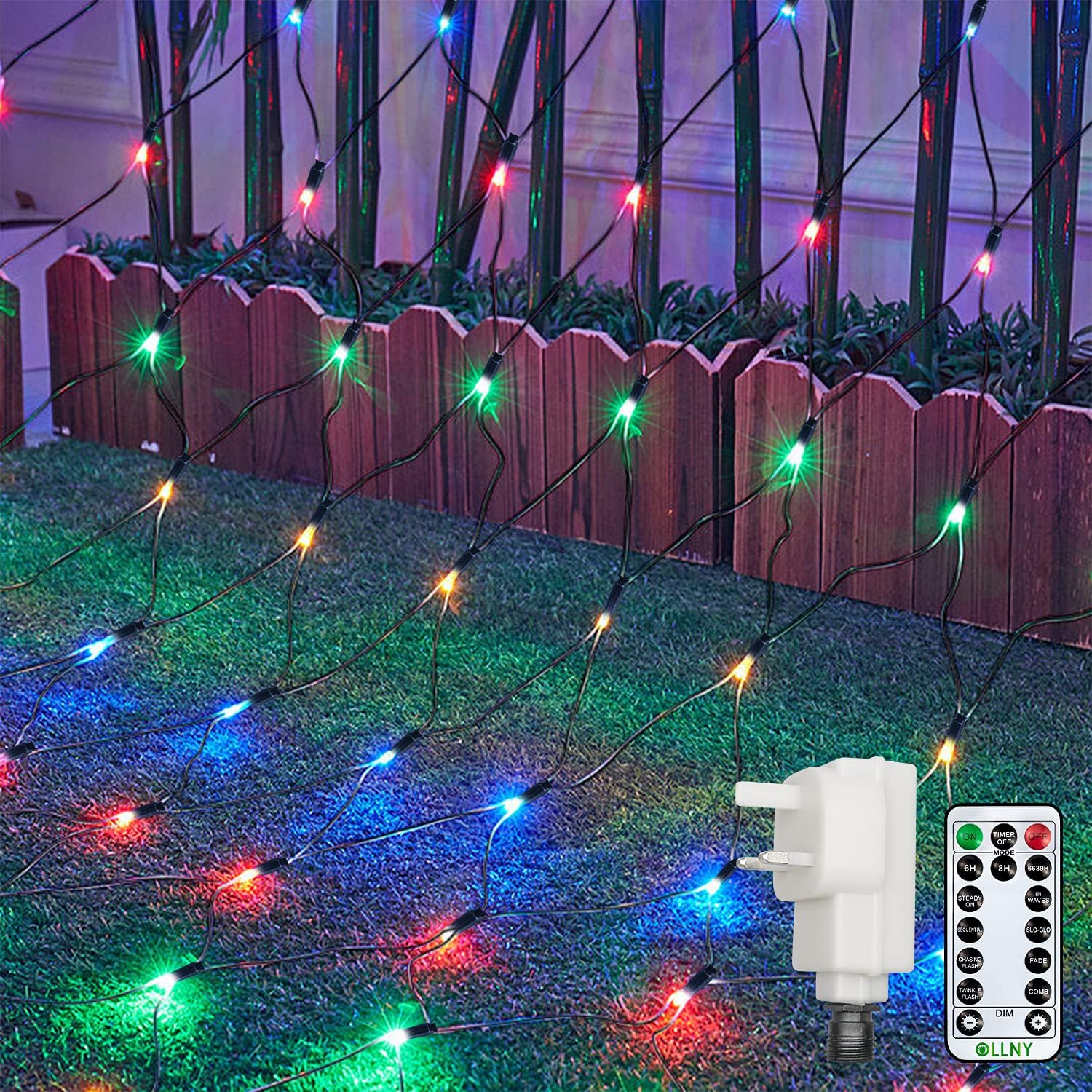 Outdoor Net Lights 240 Led Christmas Mains Powered Garden Fence Curtain Decor UK Świetna wartość zapasów
