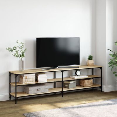Tv Stand Cabinet Living Room Industrial Open Storage Organizer Unit Furniture