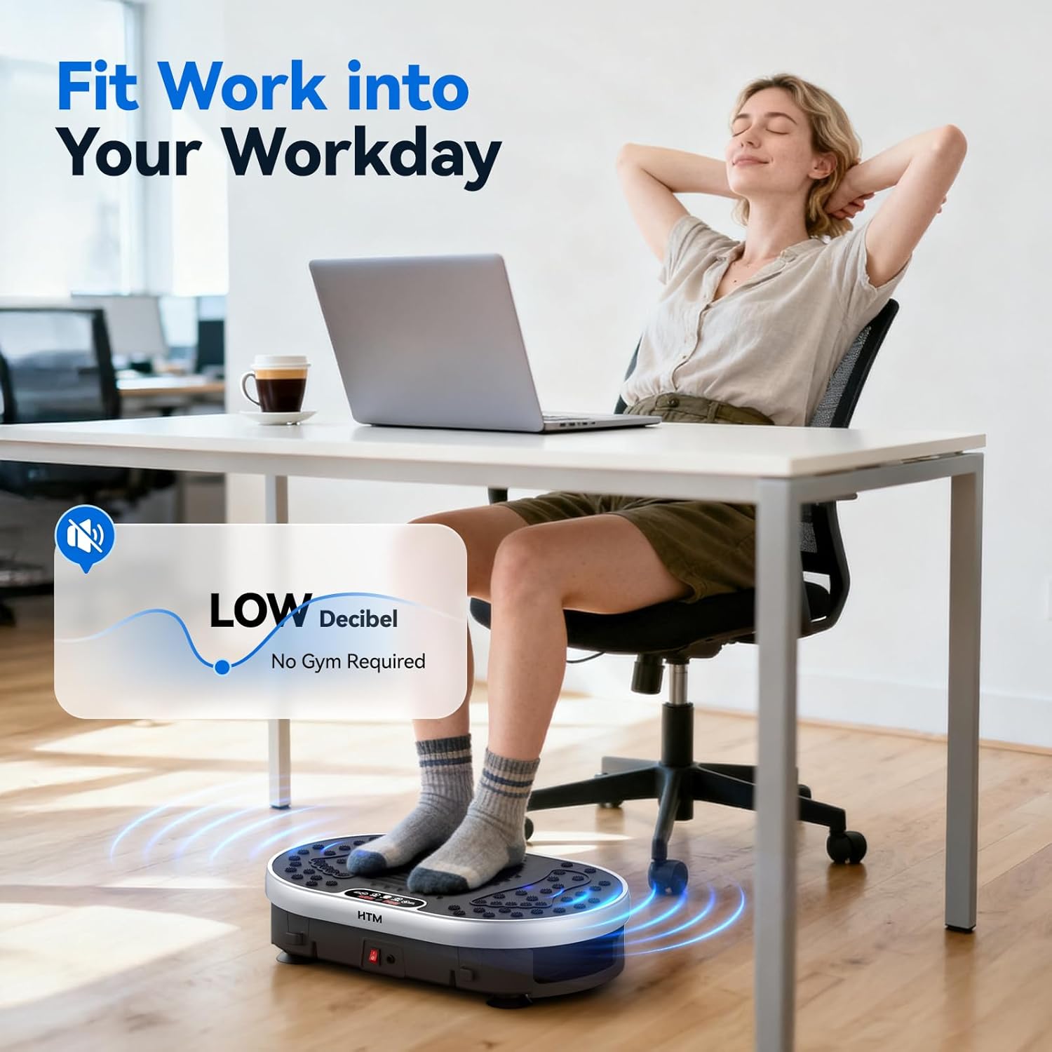 Vibration Plate Exercise Machine, 120 Speed Levels, 9 Preset Programs – Workout