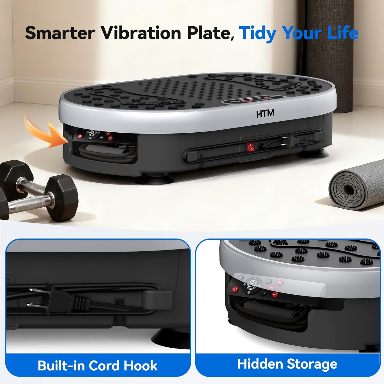 Vibration Plate Exercise Machine, 120 Speed Levels, 9 Preset Programs – Workout