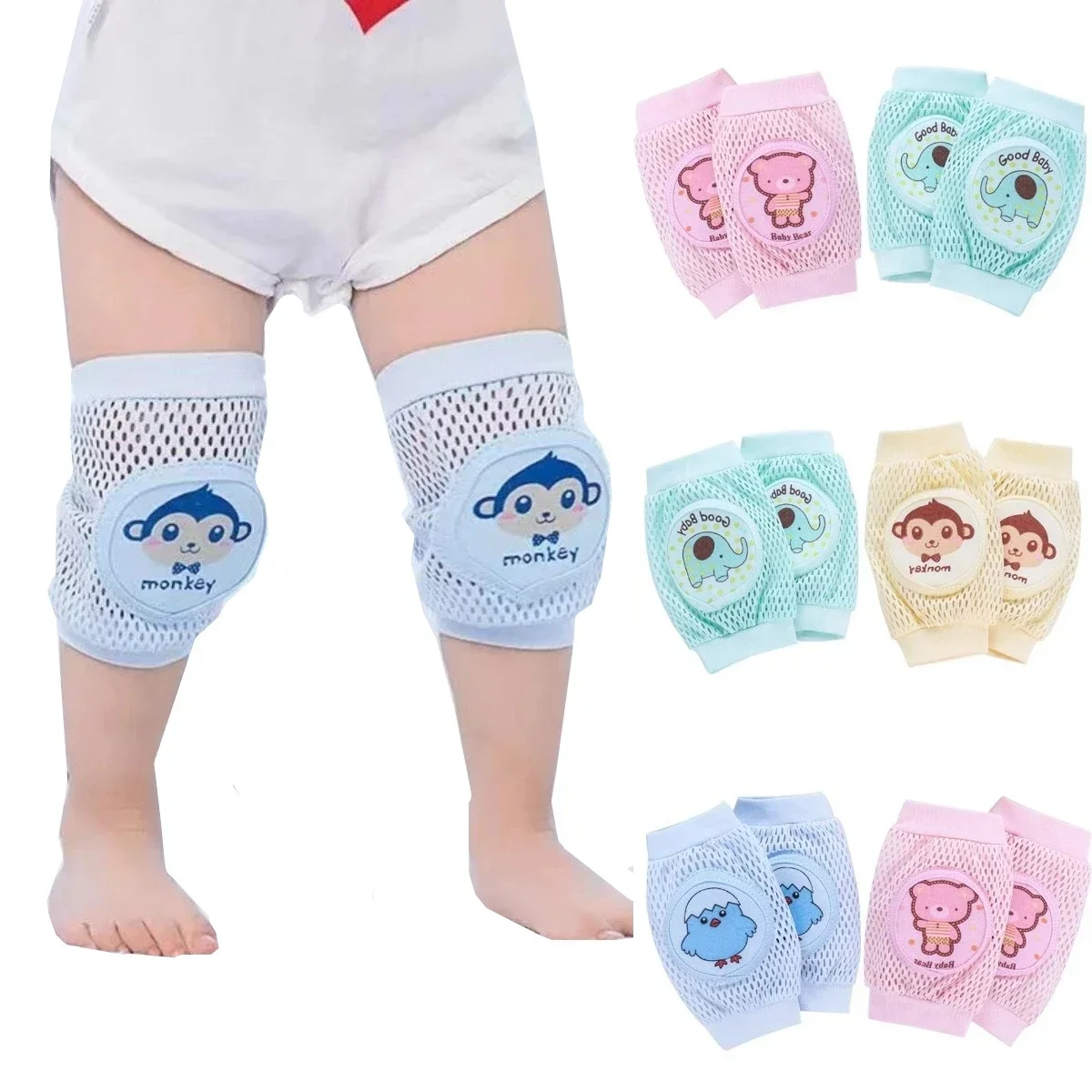 Baby Knee Pads Safety Mesh Kneepad Protector Leg Warmer cushion Legging Infants